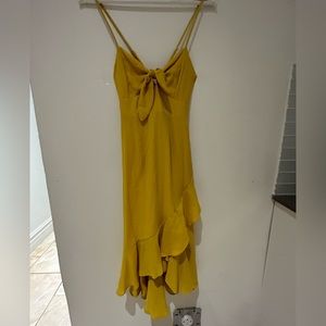 Small yellow spaghetti strap dress